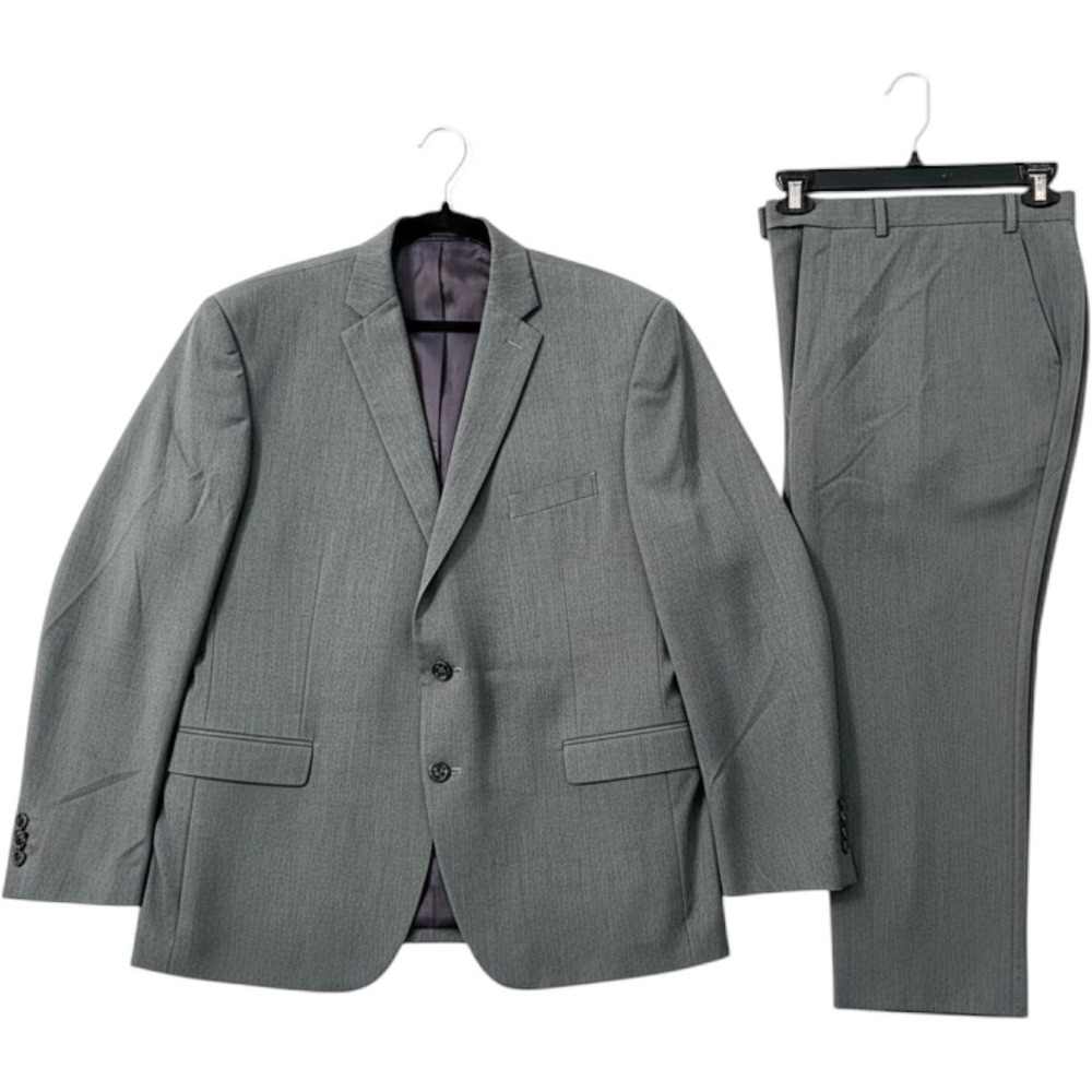 Chaps 2 Piece Suit Mens 52R Jacket, Two Button Notch Lapel and 42W x 32L pants